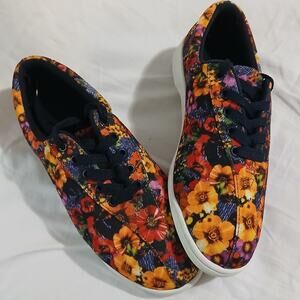 Easy Spirit W7 Floral Tie canvas style slp on sneaker High-quality white treads